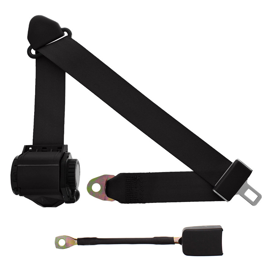 Wholesale 3 Point Retractable Seat Belt - 12 Inch - End Release Buckle:  Replacement Seat Belts, Lap Belts