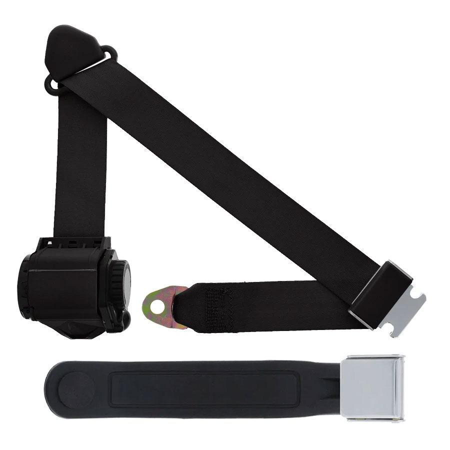Point Retractable Seat Belt With Chrome Lift Latch