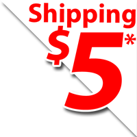 $5 Dollar Flat Rate Shipping on all orders in the continental US.